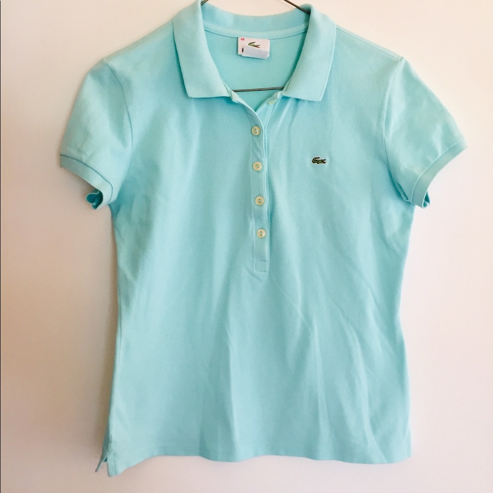 Lacoste short sleeve polo in pastel blue
